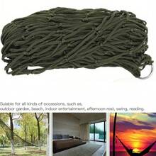 This Outdoor Hammock Is Made Of Thick Nylon Rope Net And Multi-Functional Green Mesh Swing, Fixed On Iron Rings With Durable Nylon Ropes. It Is Soft And Comfortable, Lightweight And Portable, Making It An Ideal Choice For Outdoor Camping, Garden, Patio, Beach Vacation, Swinging, Relaxation And Reading.