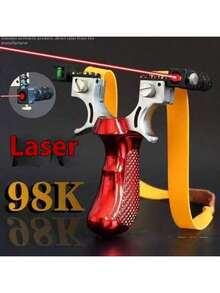 1pc High Precision Outdoor Competition Slingshot, Rubber Band Slingshot (Rubber Band Color Random)