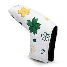 1pc Elegant Embroidered PU Magnetic Closure Golf Putter Cover, Protective Golf Club Head Cover For Women - Multicolor - View 12