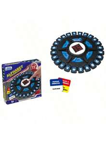 Prezent na Halloween, prezent na Boże Narodzenie, hiszpańska gra planszowa z szalonymi literami, interaktywna gra planszowa do burzy mózgów, niebiesko-czarna, zabawna plansza do wyzwania z literami w języku angielskim, niebiesko-czarna, dźwiękowo-światłowa gra w angielskie litery, szachy, hiszpańsko-angielska gra imprezowa, edukacyjna rozrywka, łamigłówka, angażująca rozgrywka, kolorowe płytki z literami, plansza premium, starannie wykonane komponenty, gra dźwiękowo-świetlna, gra słowna, nauka języków obcych, gra grupowa