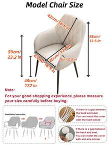 1/2pcs Dining Room Chair Covers Stretch High Arm Chair Slipcovers Jacquard Armchair Cover Removable For Kitchen Home Banquet - Multicolor - View 4