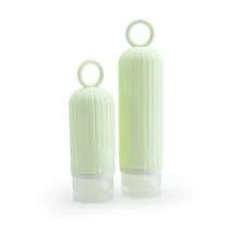 Botella dispensadora de viaje de silicona, set de botellas de almacenamiento cosmético portátil para viajes de negocios, botella dispensadora de anillo de silicona - 90 ml Rosa - Ver 11