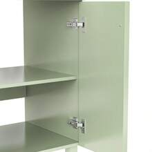 Bathroom Vanity Unit With 81.7 Cm Sink - Freestanding Bathroom Vanity Unit With Ceramic Sink, Lacquered Surface, Multifunctional Storage Space And Solid Wood Legs In A Modern Luxury Design - Green