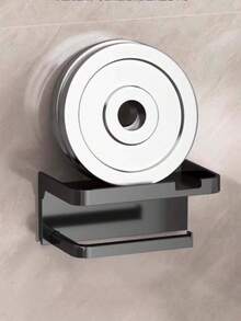 1个多功能浴室纸巾架，免钻孔壁挂式面巾/卫生纸收纳架，家居浴室配件