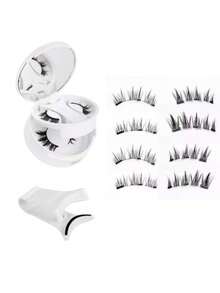 1对可重复使用的磁性假睫毛，自然妆效，无需胶水，柔软易戴易卸。假睫毛，睫毛，假睫毛，女士眼部礼物，假睫毛，假睫毛，假睫毛，假睫毛，假睫毛，假睫毛，假睫毛，圣诞节，磁性假睫毛 - 彩色 - 查看 21