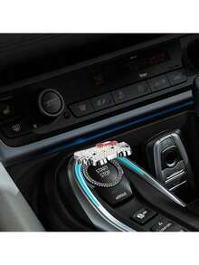 Sanrio Hello Kitty Rhinestone Car Ignition Switch Protective Cover, One-Touch Start Button Protective Cover, Specially Designed For Women, Car Interior Decoration Accessories - Multicolor - View 3