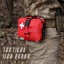 Tactical EMT Pouch, Away Molle Pouches IFAK Tear - Away First Aid Kit Emergency Survival Bag Travel Outdoor Hiking - rojo - Ver 6