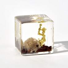 1pc Resin Epoxy Embedded Natural Stone Creative Ornament, Miniature Mining Scene Crystal Craft, Lapis Lazuli Miner, Brass Miner, Amethyst Miner, Ruby & Emerald Miner - Multicolor - View 17