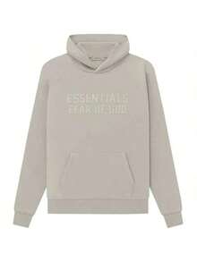 Essentials -Fear Of God Oversized Hoodie Collection FW21-FW2 MEN WOMEN Hoodie Vintage Flocking Craftsmanship Combined With Modern Breathable Technology, Warm Cotton Flocking, Loose Urban Functional Wear, High-End Cotton To Create An Urban Street Style, Loose Silhouette Non-Ge - Niêm phong - Xem 7