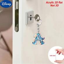 2D亚克力钥匙扣，史迪奇设计，包含26个A-Z字母吊坠，花朵图案钥匙扣，可作汽车钥匙扣、包包挂饰、圣诞装饰品、闺蜜钥匙扣，是史迪奇粉丝的理想礼物，也是圣诞礼物和嘉年华礼物。