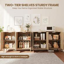 Cómoda de 3 cajones para dormitorio, armario, cómoda de dormitorio moderna con asas doradas, cajón de madera en el pecho, mesita de noche negra con cajones de almacenamiento - Albaricoque - Ver 2