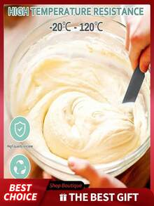 Silicone Spatula, Heat-Resistant Cake Cream Peanut Butter Scraper, Batter Mixing Scraper, Non-Stick Bread Scraper, Rubber Kitchen Mixing Bowl Scraper, Long Handle - Multicolor - View 7