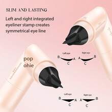 旋转眼线印章笔 – 双头设计，带飞翼印章，速干、持久、防晕染，轻松打造猫眼妆、精致飞翼线条，妆容持久一整天。感恩节女主人礼物、圣诞节礼物、平价好物、情人节礼物、旅行必备、旅行用品、房间装饰、情人节礼物、平价好物、房间用品、1美元商品、度假必备、女士礼物、卧室用品、情人节、99美分 - 黑色 - 查看 4