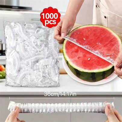 10/100/300/500/1000pcs Extra Large Plastic Wrap Covers - Stretchable & Reusable Elastic Food Covers For Bowls Elastic Plate Covers For Kitchen Food Saver Bag