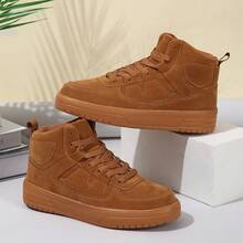 Women's Retro Style Sneakers, Thick Sole Design, Breathable Material, Casual Wear & Versatile For Everyday Outings - Brown - View 7