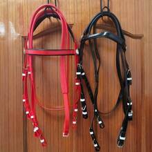 Professional Horse Halter Set: Halter + Bit + Adjustable Lead Rope, Horse Training Equipment, Equestrian Gear, Racing Bridle, Bit, Reins, 3 PiecesDurable Anti-Slip Horse Tack