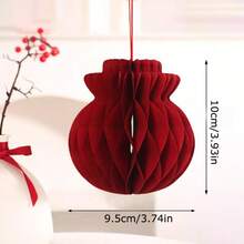 1pc 16 Styles Red Chinese Lantern, Honeycomb Folding Paper Lantern, Chinese New Year Decoration Lantern, Spring Festival Celebration Decor, Non-Electric, Wedding Lantern, Wall Hanging, Festival Party Room Decor, Chinese New Year Gift - Multicolor - View 17