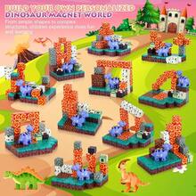 R-Bloques de Constrión Magnéticos 48 Piezas  Building Blocks Mundo de Dinosaus TEM etes ria para r etes Imán de Cubos Constrión para 3-12 Años alos - Multicolor - Ver 4