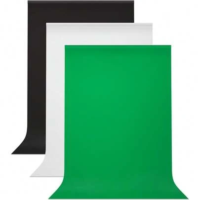 5 X 7 Ft / 7 X 10 Ft / 10 X 10 Ft White, Black, Green Photography Backdrop Cloth, Suitable For Photo Booth, Shooting Background, Video Recording, Party And Other Occasions (Backdrop Only, No Stand Or Clips Included)