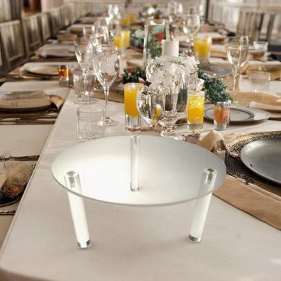 Beverage Dispenser Stand, Transparent Acrylic Stand, Suitable For Glass Beverage Dispensers With A Maximum Diameter Of 7.87 Inches, Water Dispenser Stand For Parties And Events, Plant Stand, Cake Stand, Only Beverage Dispenser Stand