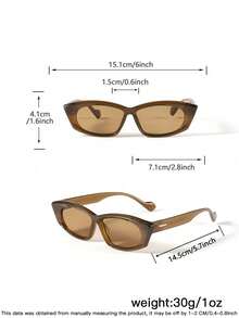 1 PC Women's Vintage Cat Eye Frame,Solid Color Frames Sun Protection Polycarbonate Fashion Glasses For Outdoor - Multicolor - View 10