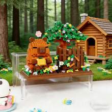 1000+Pcs Micro Particle Hamster Pen Holder, Combines Ornament And Practical Stationery Function, Stable Assembly, Gift Box Version, Ideal For Back To School/Birthday Gift - Multicolor - View 3