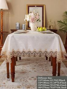 1 chiếc khăn trải bàn bằng vải satin jacquard, viền ren tan trong nước, kiểu dáng cung điện tối giản thanh lịch, chất liệu vải cao cấp, phù hợp với bàn vuông, bàn chữ nhật, nhà bếp, phòng ăn, phòng họp, bàn làm việc, bàn cà phê, bàn trang điểm, trang trí nhà cửa, dùng làm khăn trải bàn, tấm lót bàn, cho phòng khách, phòng ngủ, sân vườn, đồ nội thất trong nhà/ngoài trời, cắm trại, biệt thự, kỳ nghỉ, tiệc tùng, họp mặt, trang trí lễ hội, trang trí tiệc cưới, có nhiều kích cỡ khác nhau. - Nhiều màu - Xem 13