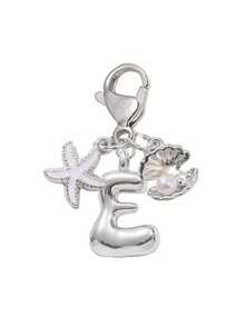 Mặt dây chuyền chữ cái bong bóng bạc dễ thương, phụ kiện túi xách - Mặt dây chuyền pha lê may mắn, được làm từ vỏ sò và sao biển tự nhiên, các chữ cái từ A-Z, có thể dùng làm phụ kiện túi xách, điện thoại, phụ kiện quần áo, vật trang trí thiết yếu, phong cách độc đáo, món quà tinh tế dành cho bạn bè và gia đình, quà sinh nhật, quà cảm ơn, quà Giáng sinh. - Nhiều màu - Xem 22