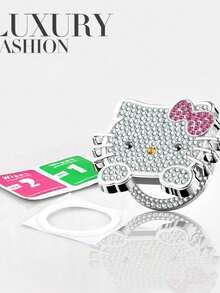 Sanrio Hello Kitty Rhinestone Car Ignition Switch Protective Cover, One-Touch Start Button Protective Cover, Specially Designed For Women, Car Interior Decoration Accessories - Multicolor - View 8