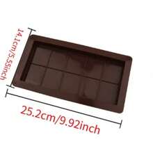 Large Rectangular Chocolate Bar Mold - Made Of Silicone, Ideal For Baking Candies And Cakes, Essential Kitchen Tool