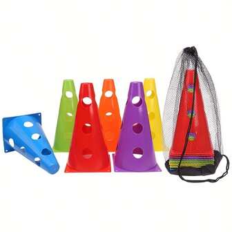 23cm Hole Marked Bucket Soccer Agility Training Equipment Obstacle Cones