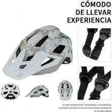 Casco para Bicicleta de Montaña Ajustable para Adultos Ultraligero con Visera Extraíble y 17 Ventilaciones Ideal para Ciclismo Urbano y MTB 58-62 cm (Grey) - Multicolor - Ver 5