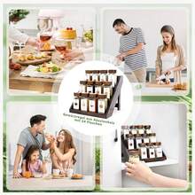 ERUIV Square Spice Jars, 2-In-1 Design With Acacia Wood Stand (FCM®) – Set Of 12 Spice Jars (120 Ml Each), Including Multiple Labels, Can Be Stood Upright And Is Suitable For Drawers – Spice Rack For Drawers And Spice Jars - 12香料罐+木架 - 查看 7