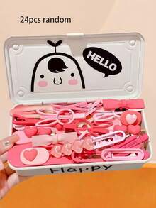 60pcs/Set Pink Assorted Hair Clips Set, Cute Designs Essential - Suitable For Girls And Women, Fit For Bangs, Braids, Ponytails. Vibrant Colors & Adorable Designs, Durable Clips, Make Every Hairstyle Day Joyful - Random Assortment - Multicolor - View 19
