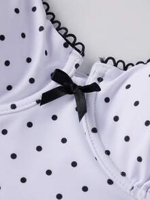 Women Swimsuit One Piece Bathing Suit V Neck Tummy Control With Adjustable Spaghetti Straps - White - View 5