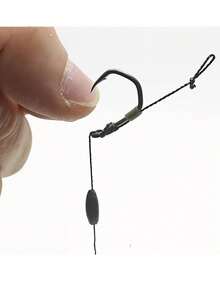 GOTURE 50 lưỡi câu cá chép thiết kế cong gia cường, lưỡi câu thép carbon cao cấp có ngạnh, được thiết kế đặc biệt cho câu cá chép kiểu châu Âu. - Màu xám đen - Xem 4