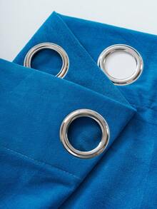 1 Peça Nova Cortina Transparente Bordada com Estilo Palaciano Europeu e Floral Perfurada, Decoração de Feriado - Azul - Visão 11