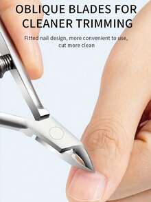 1 Set Stainless Steel Nail Clipper, Cuticle Remover And Nail File - Manicure Tool Kit - Multicolor - View 4