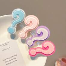 Fun And Funny Question Mark Hair Clip For Women, With Broken Hair On The Side And Bangs On The Forehead. Cute And Creative Duckbill Clip Hair Clip Headband - Multicolor - View 8