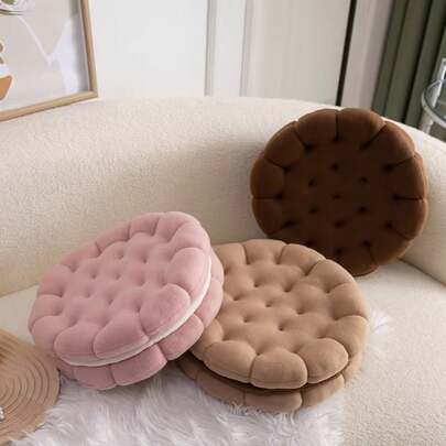 1pc Sandwich Shaped Plush Throw Pillow, Creative Sofa Cushion For Napping, Office Use