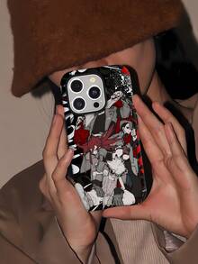 Funda de teléfono con espejo y poses dinámicas de personajes de anime. Funciona también como espejo y es compatible con  17,  16 Pro Max,  15 Pro Max,  13 y  12. Fabricada en TPU resistente, garantiza protección contra golpes y caídas. Un regalo ideal para amantes del anime, amigos, familiares y ocasiones especiales como cumpleaños, festividades o simplemente para demostrar tu cariño. - Blanco - Ver 6