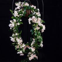 M.S MO SHI HOME FURNISHINGS 1pc Artificial Cherry Blossom Vine, 96 Lifelike Flowers, Spring Hanging Garland, Suitable For Home Decor, Wall Decor, Room Decor, Wedding Party Backdrop, Arch Garden, Porch, Staircase, Fireplace, Dining Table, Mother's Day Gift, Birthday Gift, Party Decoration, Ornament. - Cherry Blossom Vines - View 8