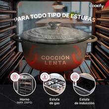 PZW Olla de Hierro Fundido Esmaltado para Horno y Estufa Horno Holandés Capacidad 4 Litros Dutch Oven Gris 24.8 cm2537 - Gris - Ver 6