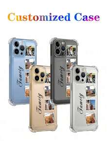 1 pieza Funda de teléfono personalizada compatible con iPhone 17, 16, 15, 14, 13, 12, 11 Plus Pro Max Pro, Galaxy, OPPO, Redmi, diseño de patrón DIY, cubierta protectora transparente anti-caída, adecuada como regalo de cumpleaños, aniversario, Acción de Gracias, Navidad, día de la boda o festivo para familiares, amigos, novia/novio