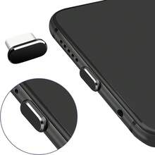 4个装 USB C 金属防尘塞 + 清洁刷套装 通用防尘端口盖 适用于小米智能手机和苹果所有 Type-C 手机 - 彩色 - 查看 7