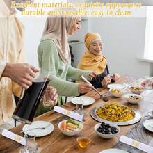 4pcs Gold Napkin Rings, Rhinestone Moon & Star Metal Napkin Holders, Eid Mubarak Napkin Rings, Napkin Clips, Eid Mubarak Table Decor, Muslim Theme Party