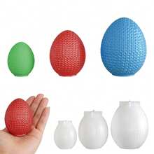 Easter Woven Egg-Shaped Scented Candle Resin Silicone M Old, Epoxy Resin DIY Egg-Shaped Plaster Ornament - White - View 6