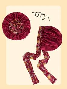 1pc Luxurious Rose Pink Leopard Print Design Satin Silk Bonnet With Adjustable Ties - Lightweight Hair Care Bonnet For All-Night Comfort, Perfect For Long Curly Or Braided Hair - Premium Bathroom Accessory, Stylish And Comfortable, Unisex Nighttime Hair Care - Multicolor - View 11