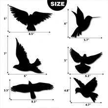 4pcs UV Reflective Anti-Collision Window Bird Stickers - Glass Door & Window Bird Safety Stickers, Featuring UV Visible Light Reflective Patterns To Prevent Bird Strikes, Easy To Apply And Remove, Suitable For Home, Office And Outdoor Glass Protection. - Multicolor - View 8