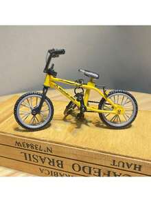 1个金属收藏自行车模型，适合桌面摆件、家居装饰工艺品，无需用电，是情人节、万圣节、复活节等节日的理想礼物，卡通创意手指自行车钥匙扣仿真自行车模型，迷你合金手指BMX自行车模型，返校礼物，学生礼物 - 彩色 - 查看 9